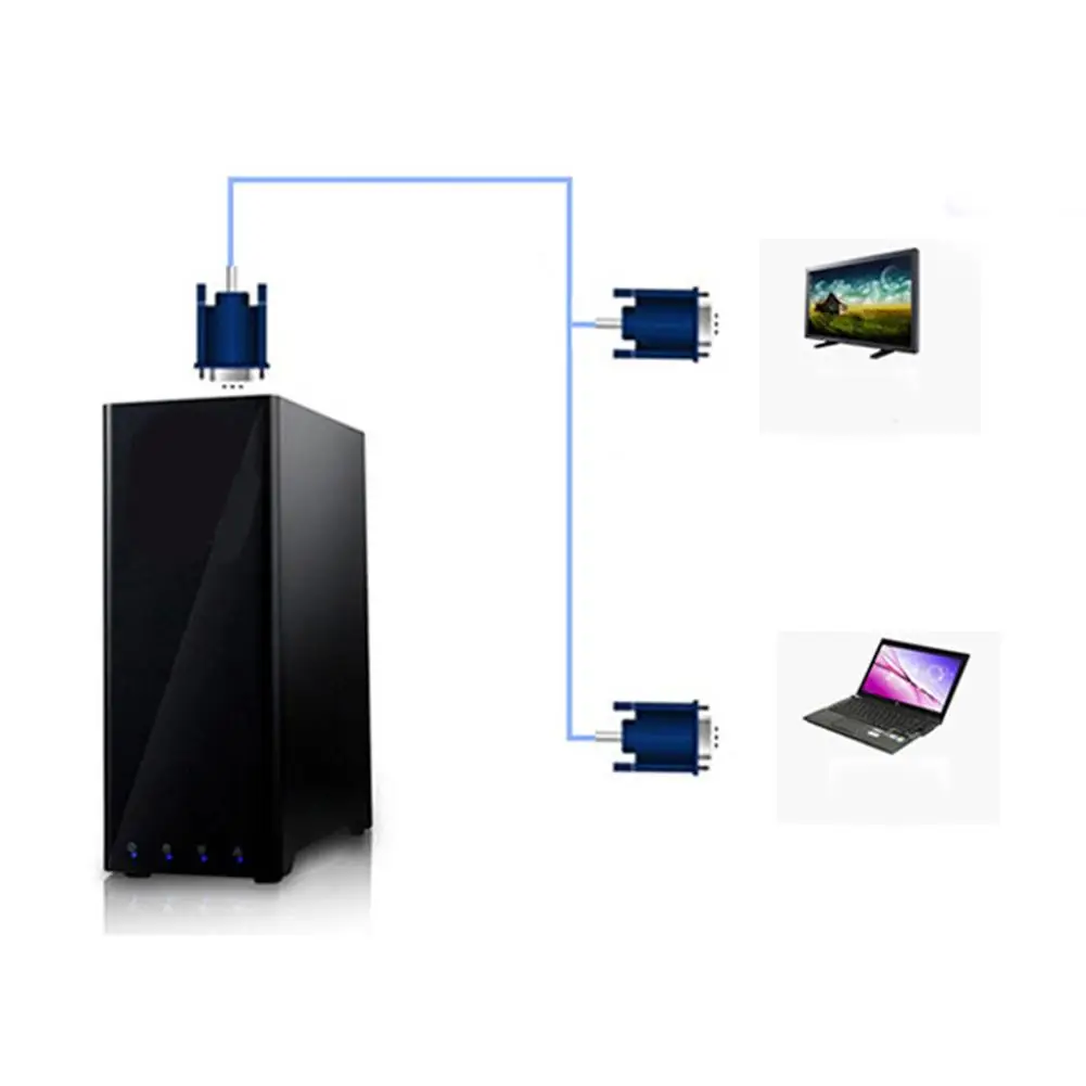 Разветвитель для кабеля VGA компьютер двойной 2 монитора в комплект поставки