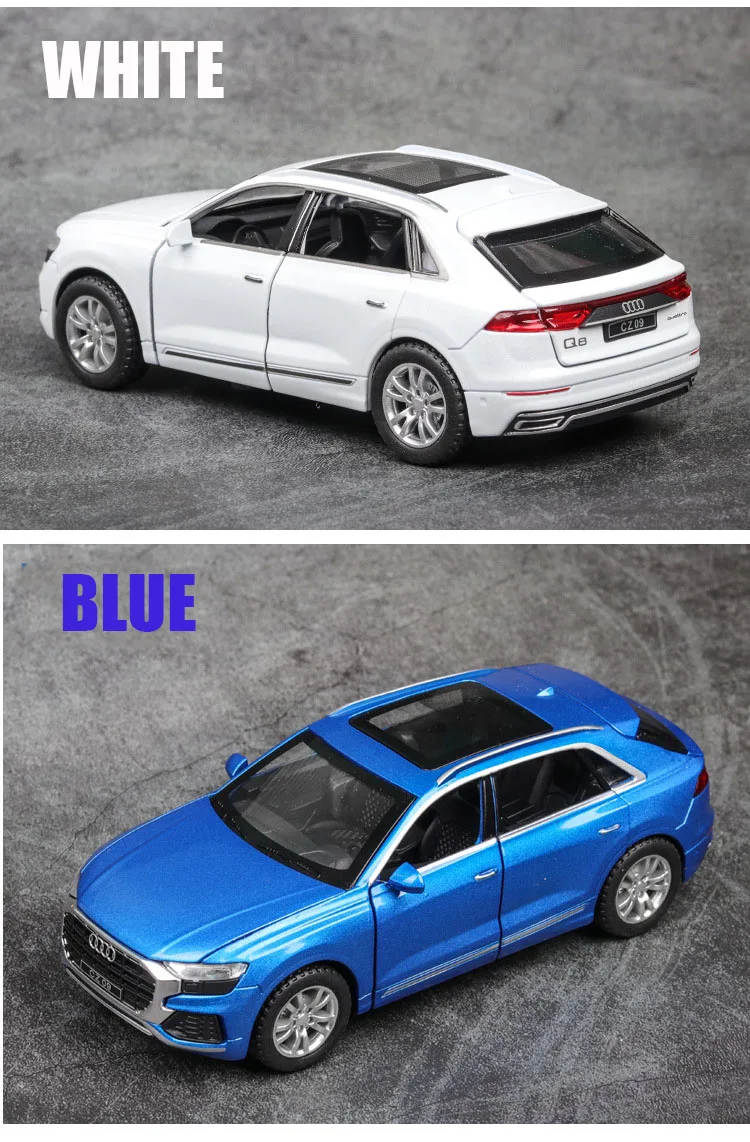 1/32 высокое моделирование Q8 Diecasts и Игрушечная модель автомобиля со звуком и светом коллекционная машинка Игрушки для мальчиков подарок для детей brinquedos