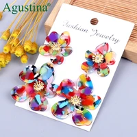 agustina 2021 new flower earrings women dangle earrings fashion jewelry girls drop earrings cute earring small earings wholesale