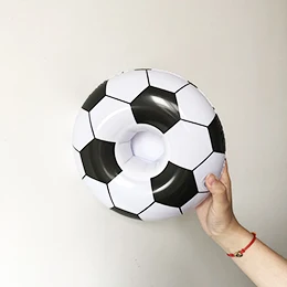Soccer 24 стиля мини надувная форма воды плавательный бассейн напиток чашка подставка держатель поплавок игрушки подставки для воды напитков пивная бутылка - Цвет: Soccer