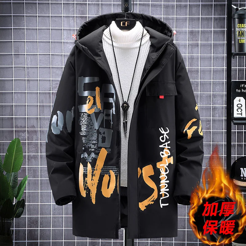 Winter Large Size 12XL Cotton-Padded Jacket Hip Hop Punk Streetwear Hooded Fashion Coat Warm Thick Autumn Outwear Men Clothing