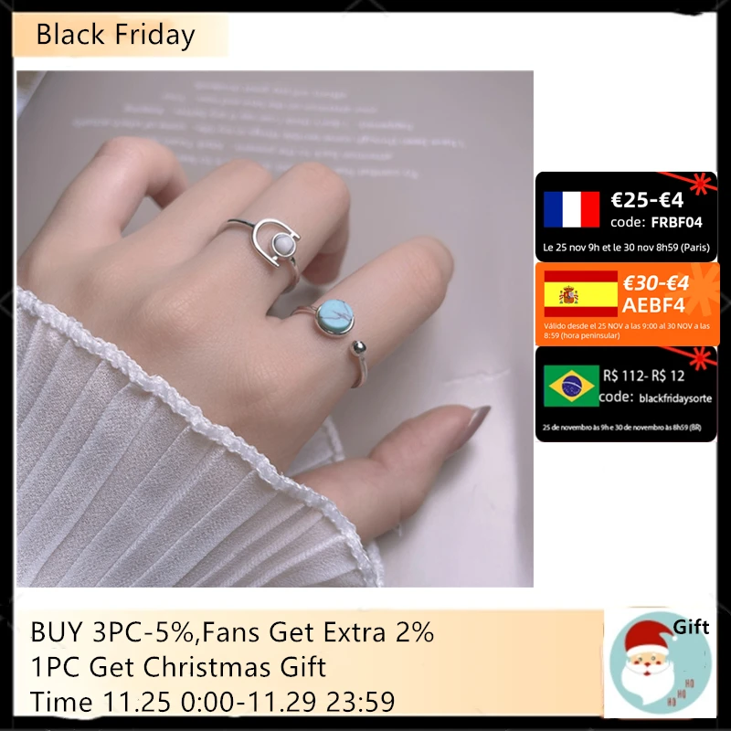 

OTOKY Couple Turquoise Rings For Women Men Fashion Zircon Luxury Personality Temperament Wedding Ring Party Jewelry Gift anillos