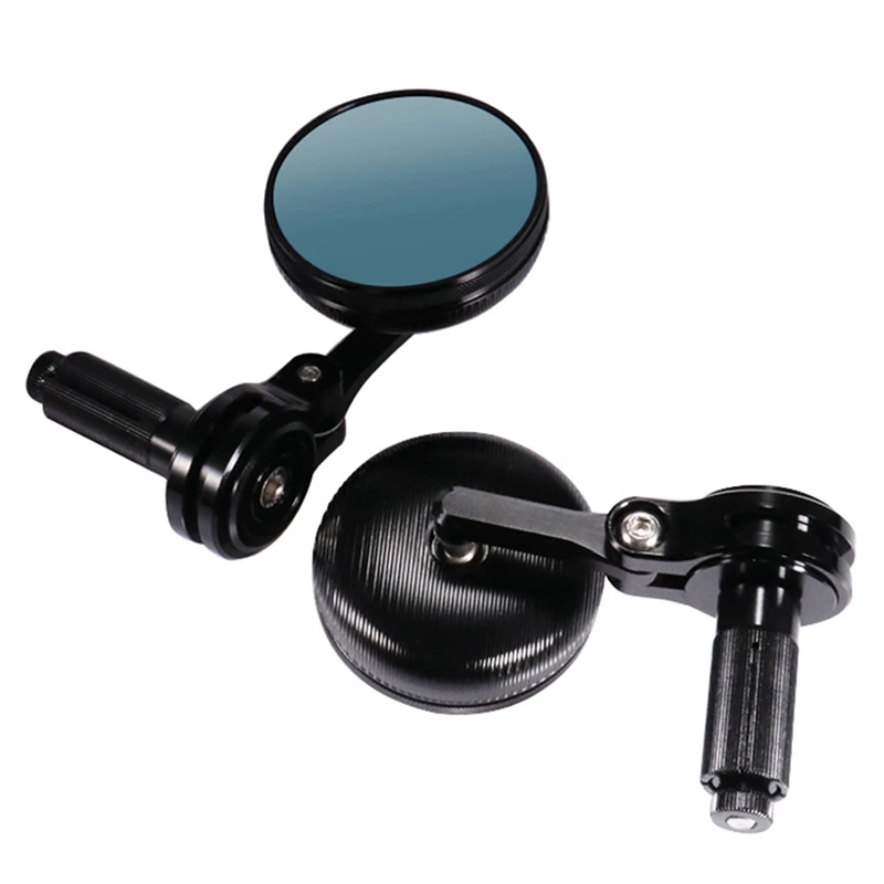 

Motorcycle 7/8inch Handle Bar End Side Round Rearview Mirrors Blue Glass Rearview Rear Side Mirror for Yamaha Cafe Racer