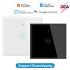TUYA 20A Интеллектуальный переключатель Wi-Fi не наступайте в воду нагреватель духовки настенных выключателей приложение Smart Life Таймер Пульт дистанционного управления голосовой Управление Alexa Google Home