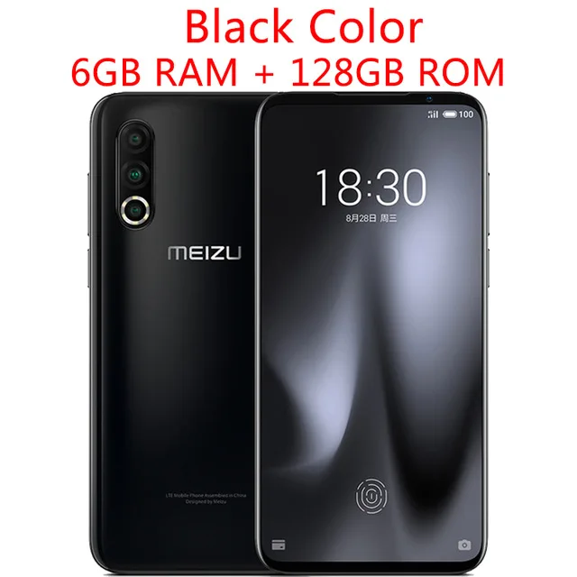Balck 6G 128G Meizu 16S Pro VOLTE 4G LTE 6G/8G 128G/256G Snapdragon 855 Plus Octa Core 6," FHD+ NFC сотовый телефон - Цвет: Balck 6G 128G