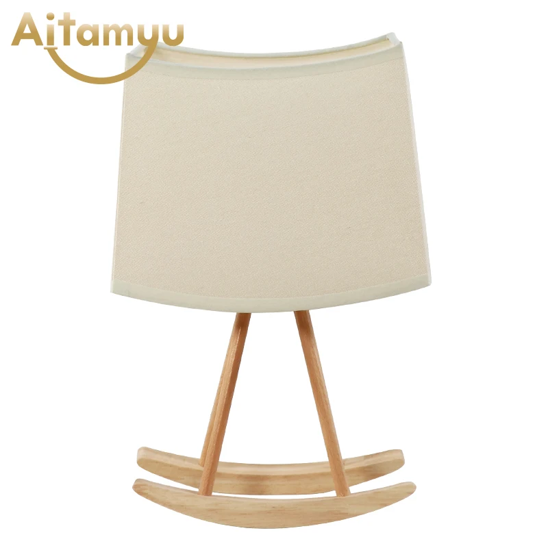 Деревянная настольная лампа с тканевым абажуром деревянные прикроватные