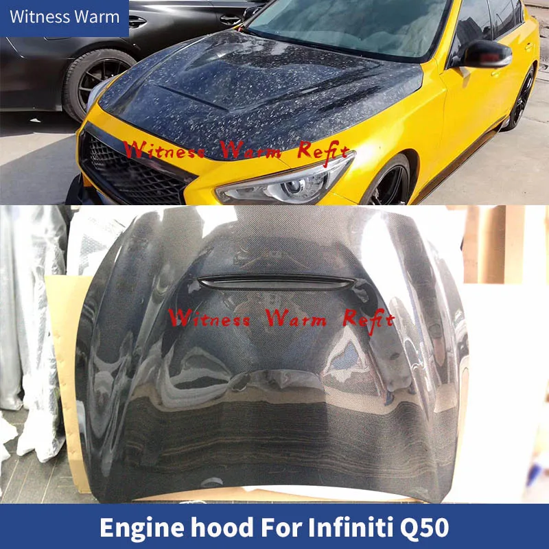 Для Infiniti Q50 Forge Carbon/carbon Fiber/автомобиль frp автомобильные капоты двигателя Чехлы