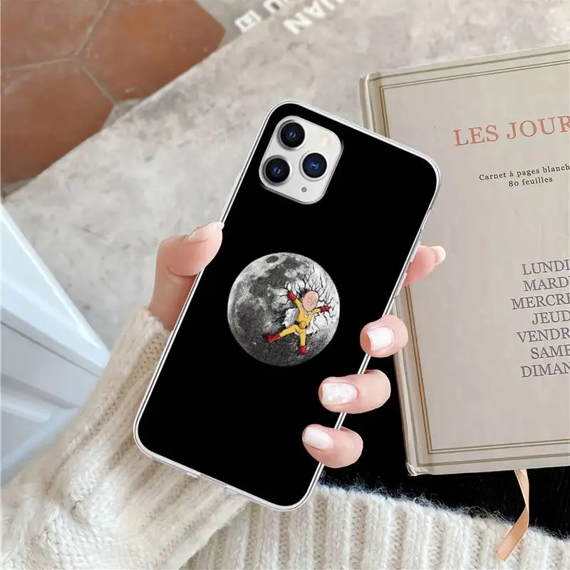 

Cartoon Anime One Punch Man Transparent Mobile Phone Cover For IPhone 11 12 Pro Max 7 8 6 6s Plus Xs X Xr 5s Se 2020 Clear Case