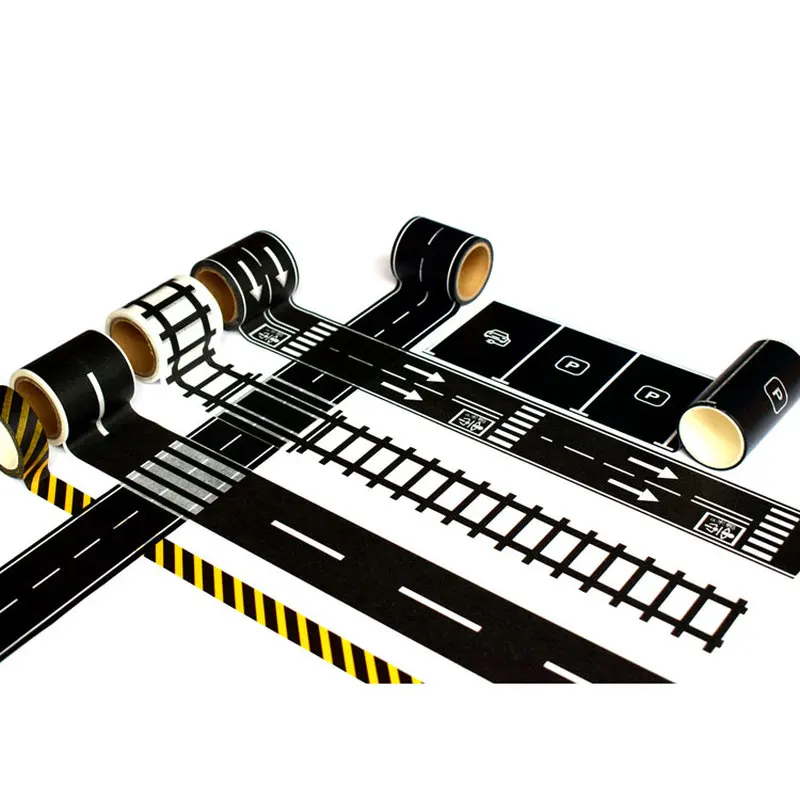 48mmX5m дорожное движение васи лента черно белая и бумажная наклейка клейкая бумага