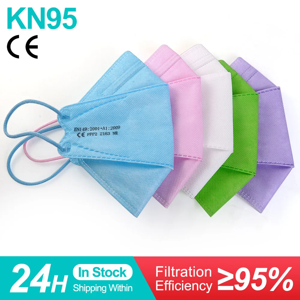 Модная маска точечного цвета в форме рыбы CE KN95 Mascarilla Fpp2 Homologada Europe 4 фильтраторы