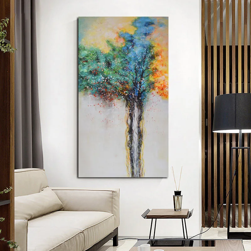 1 шт. Современный абстрактный постер богатых деревьев в скандинавском стиле