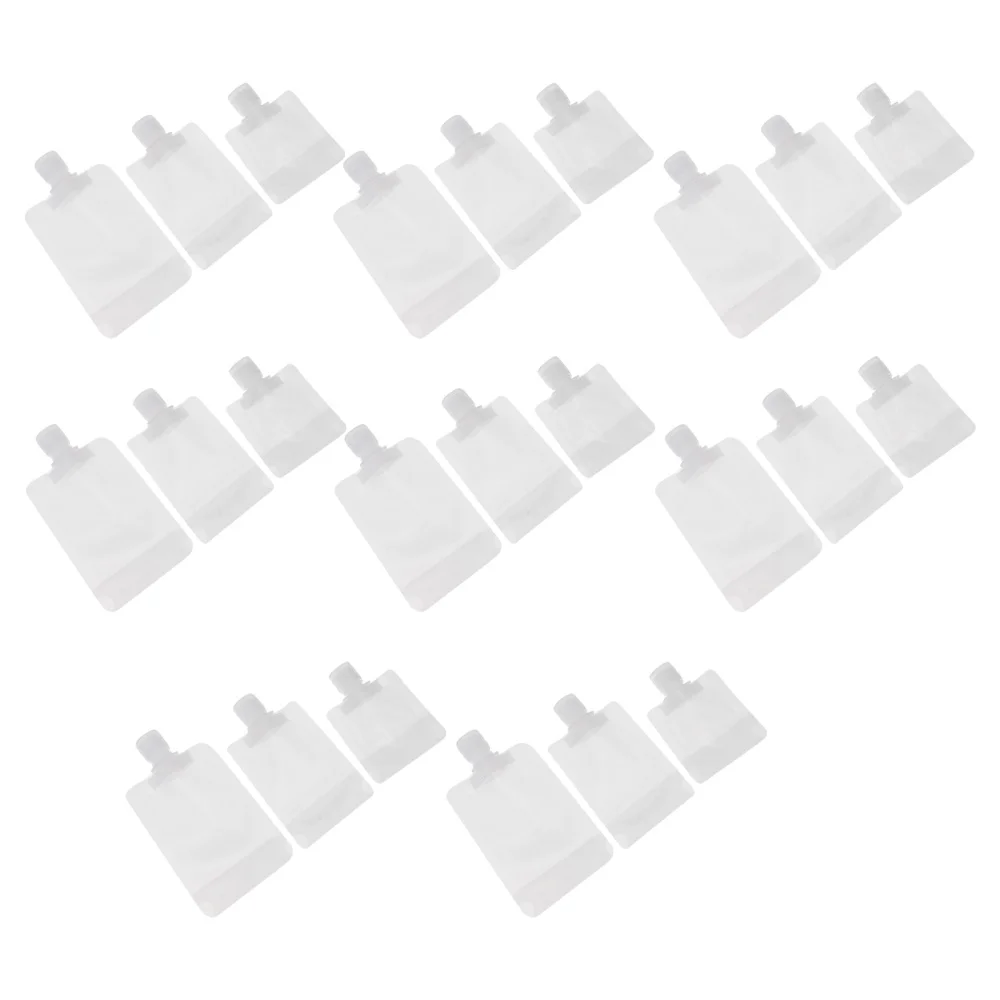 

24Pcs Refillable Portable Lotion Bag Cosmetic Subpackage Bag Travel Pouch White