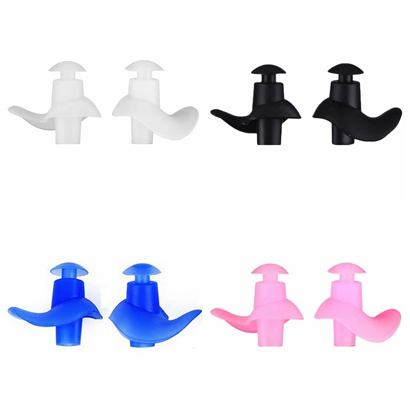 

Summer Adult 2 Pairs Waterproof Swim Earplug Professional Silicone Swim Earplugs Adult Children Diving Soft Anti-Noise Ear Plug