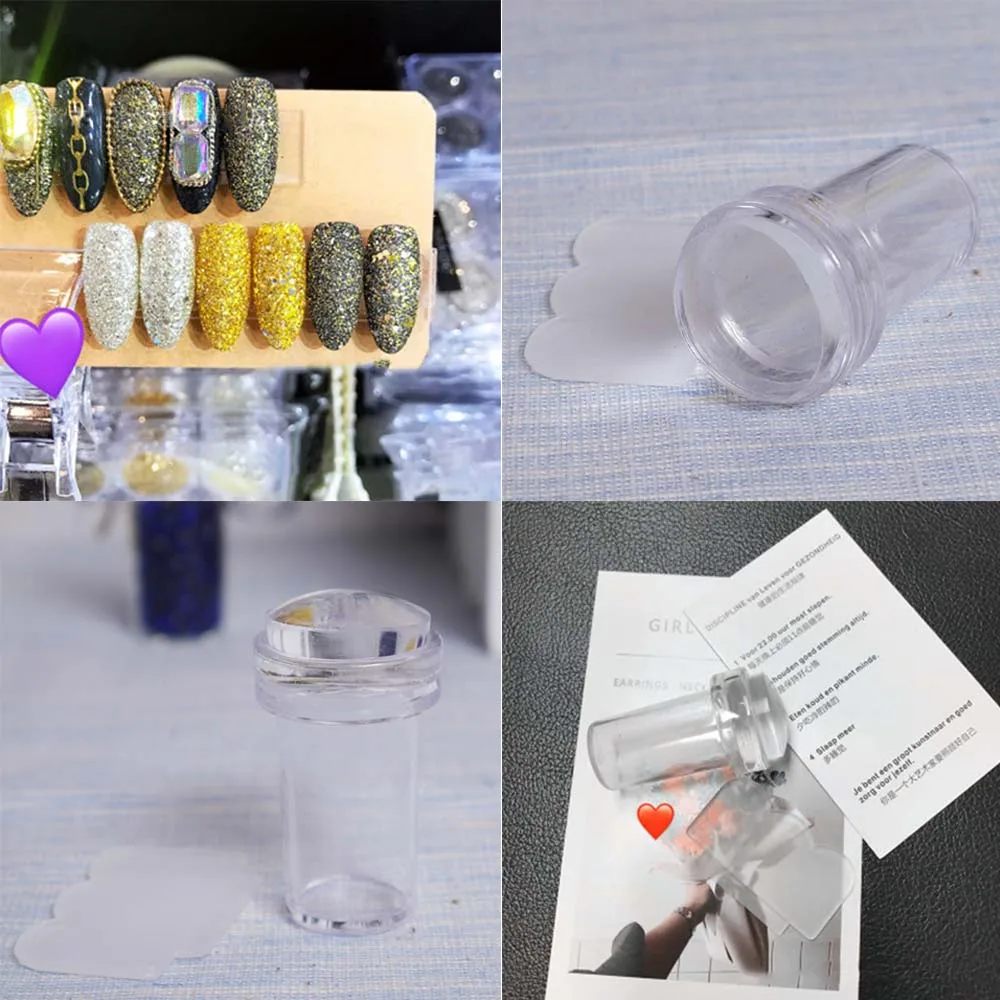 Профессиональный Прозрачный стемпер для ногтей скребок шаблон стемпинга нейл