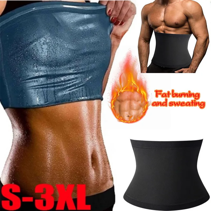 

2021 Sport Slimming Belt for Men Belt for Training Belly Sheath Corset Sweat Belt Men Fat Burning Body Shaper Weight Loss