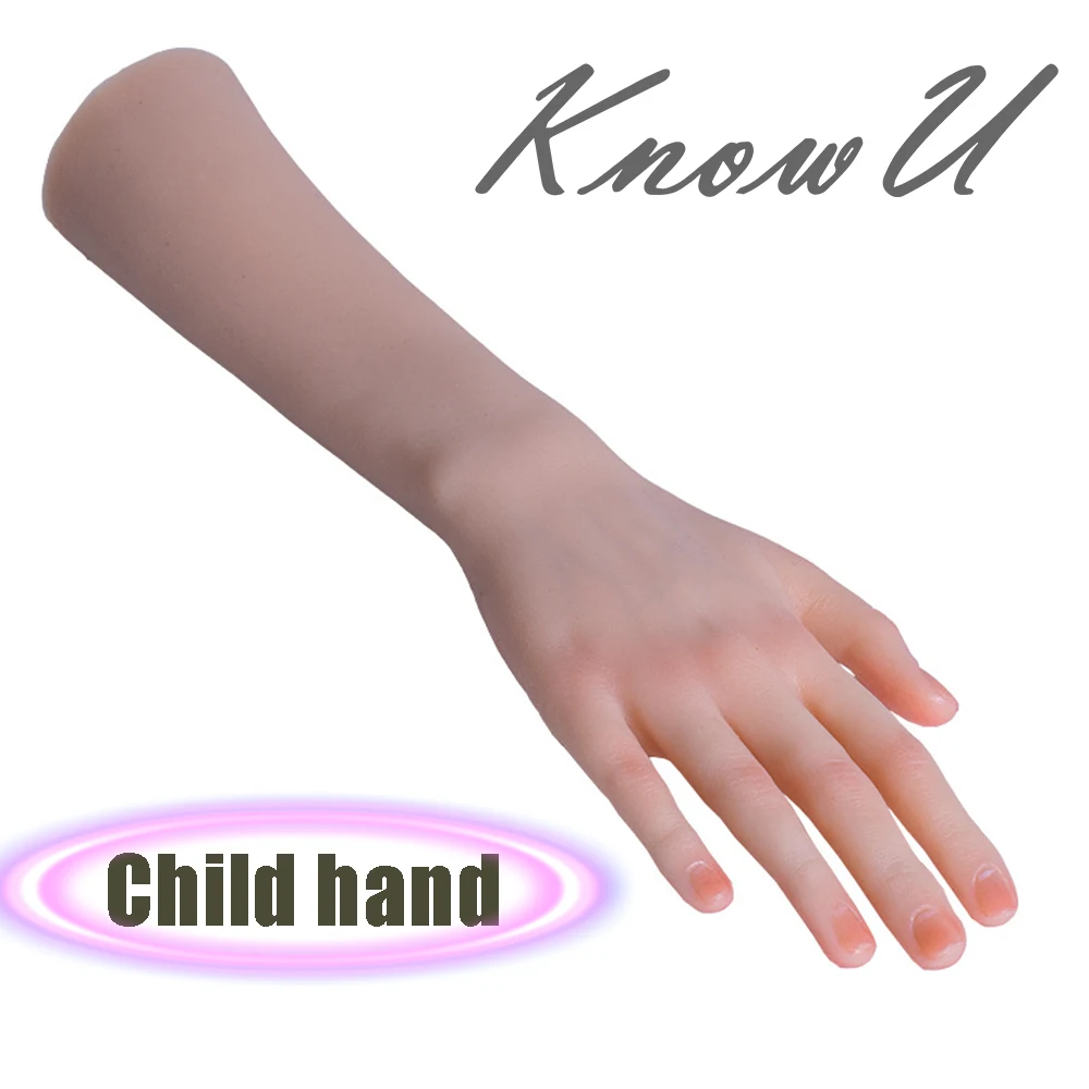 KnowU Silicone Children Hands With Arms Silicone Hand Model High Simulation Child Hand