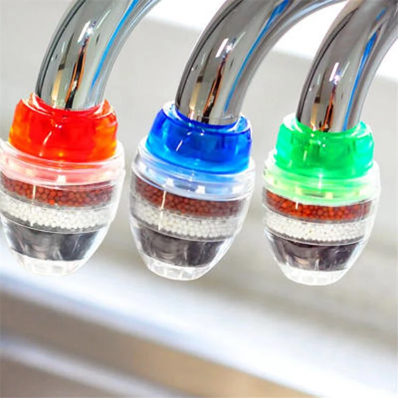 3Pcs/Lot Kitchen Tool Set Faucet Water Saving Plastic Filter Bathroom Negative Ion Activated Carbon Colanders Strainer | Дом и сад