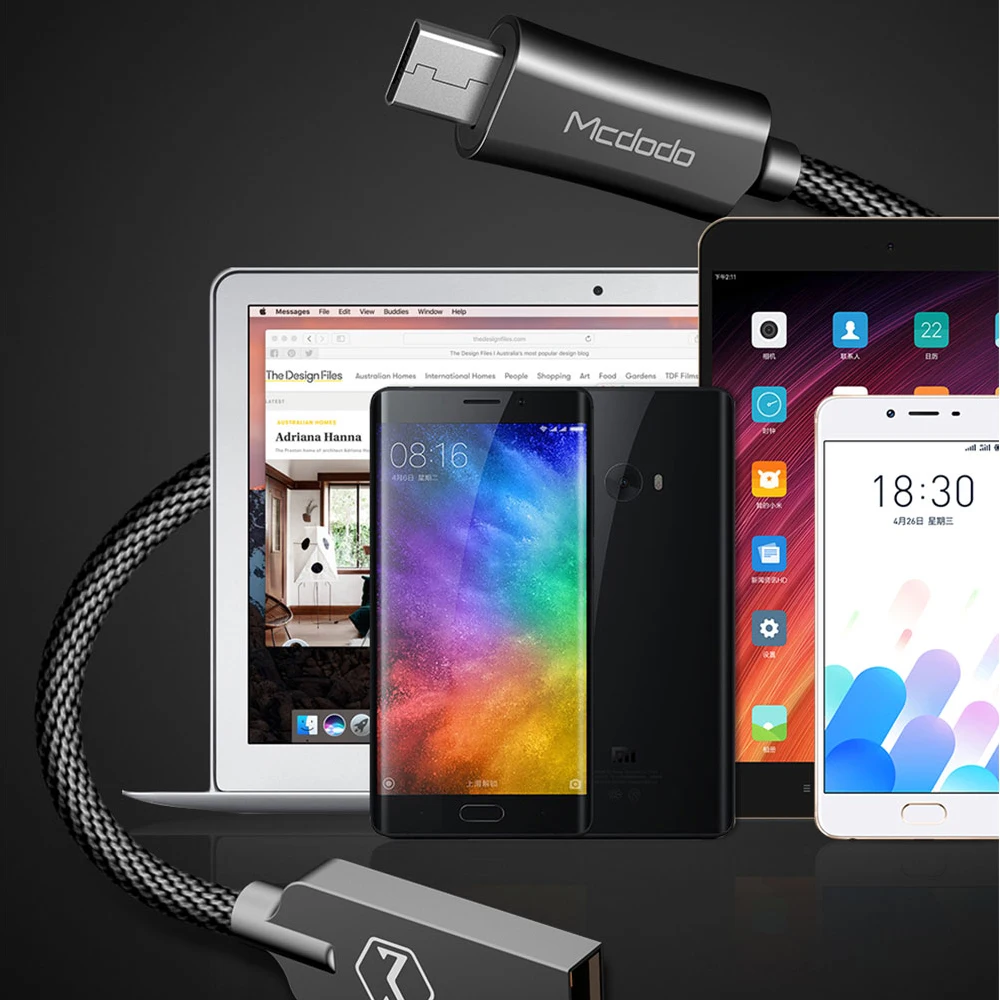 Micro USB кабель Mcdodo для быстрой зарядки QC 3 0 mini передачи данных Samsung S7 S6 Xiaomi Huawei Android