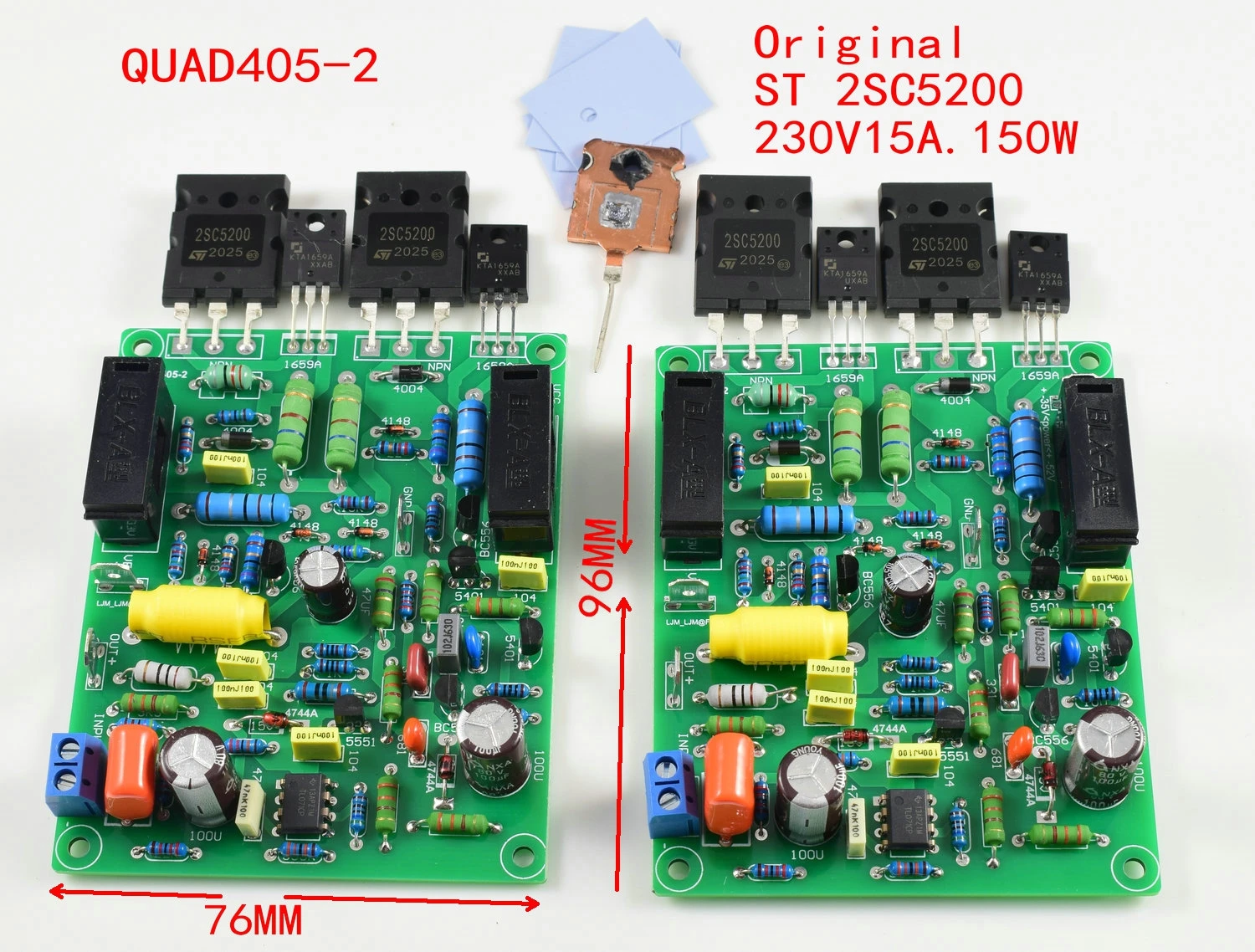 AIYIMA 2 шт. Плата усилителя мощности звука 2SC5200 трубчатый усилитель 100Wx2