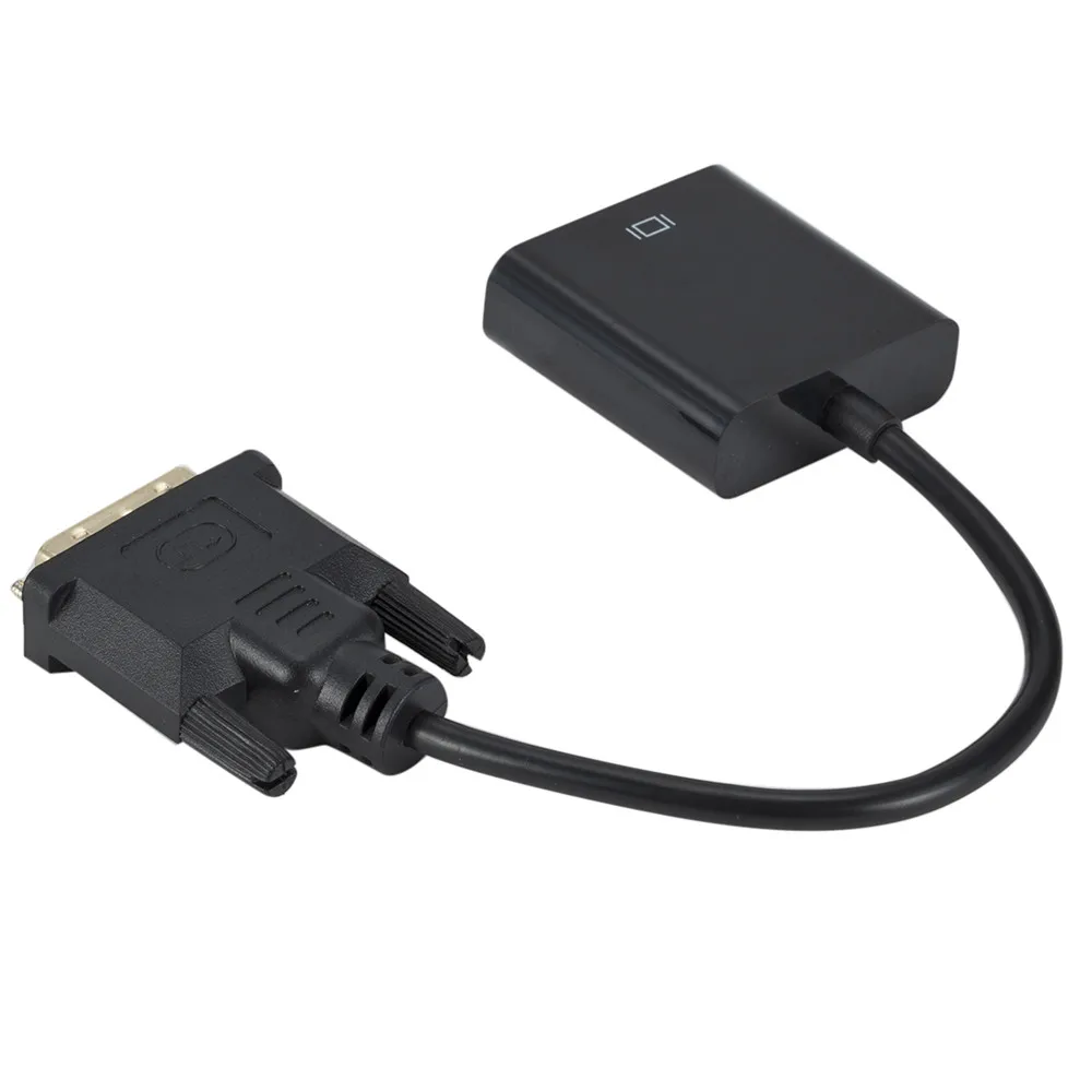 HD 1080P DVI-D DVI в VGA адаптер видеокабель преобразователь 24 + 1 25pin 15pin кабель для ПК