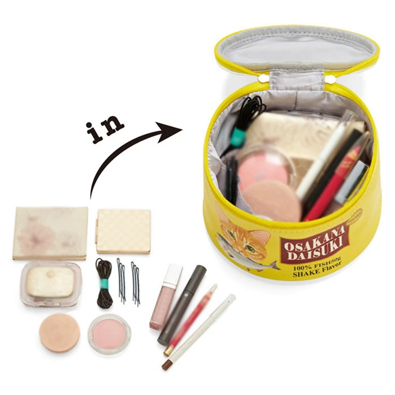 Кота Еда узор может косметичка косметички для улицы хранения Творческий