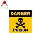Предупреждение ющая наклейка на автомобиль Aliauto, с черепом, ядом и опасным рисунком, аксессуары из ПВХ для Renault, Toyota, Opel, Vw, Nissan, Suzuki, Peugeot,13 см * 13 см