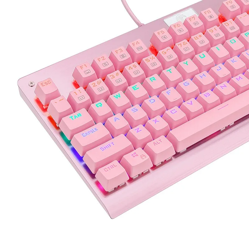 Z77 Eagle Tenkeyless Gaming Keyboard Mechanical Outemu Switch LED Backlighting 87 Key Aluminum for Gamer Typist PC Pink | Компьютеры и