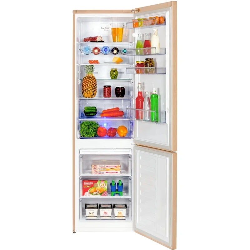 Холодильник BEKO RCNK356E20SB двухкамерный бежевый | Бытовая техника