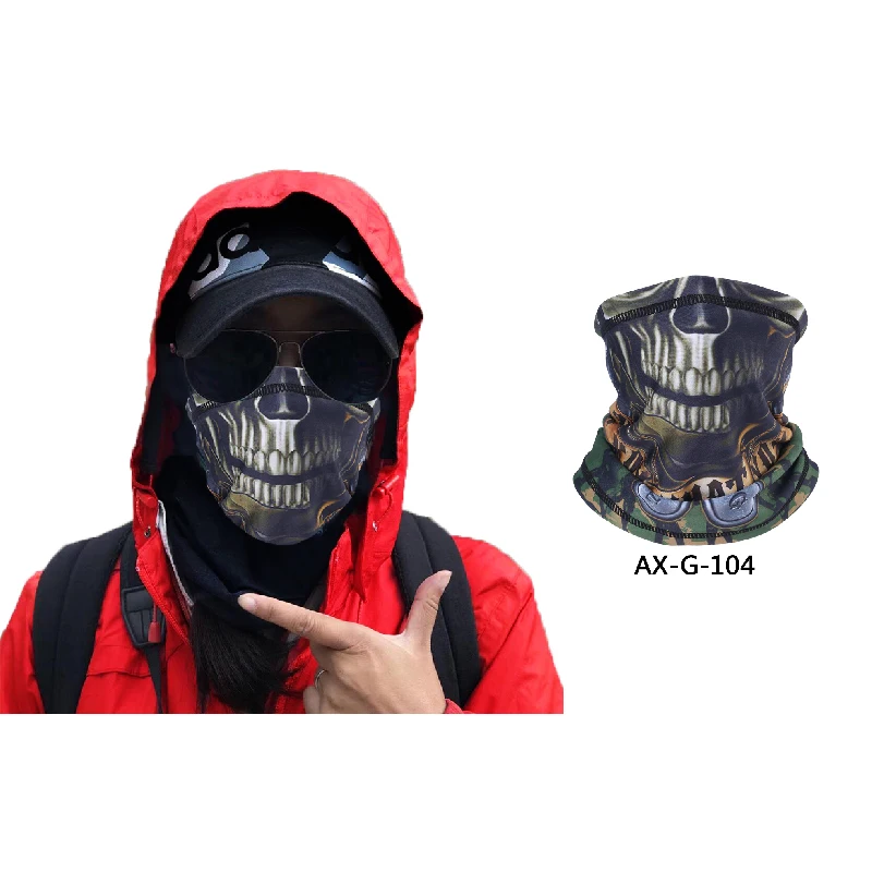 Повязка на голову шеи Открытый шлем 3D Череп Велоспорт маска для лица