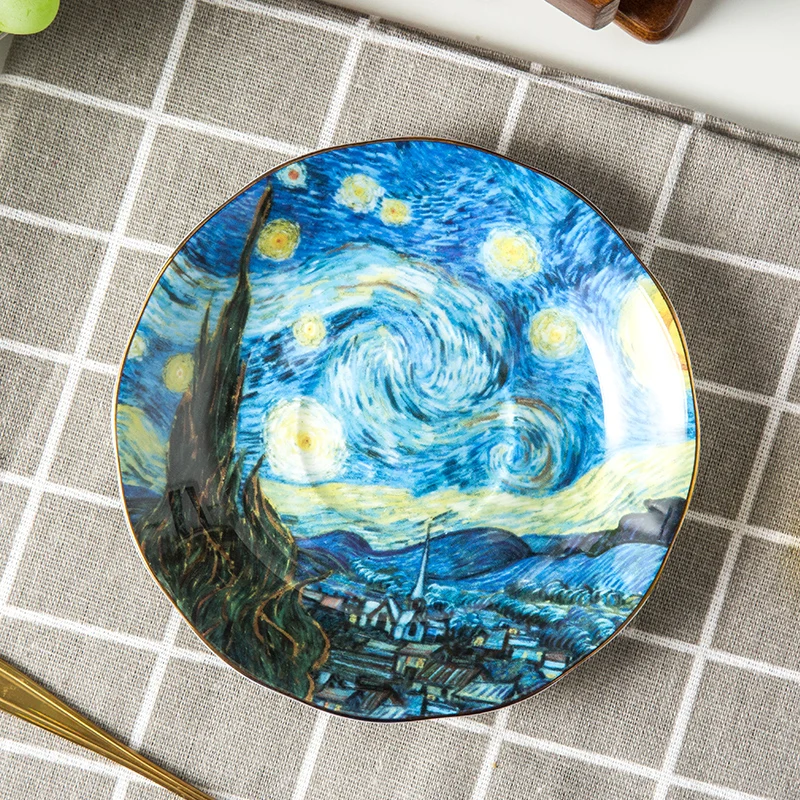 Van Gogh design fine bone china coffee cup and saucer ceramic | Дом и сад