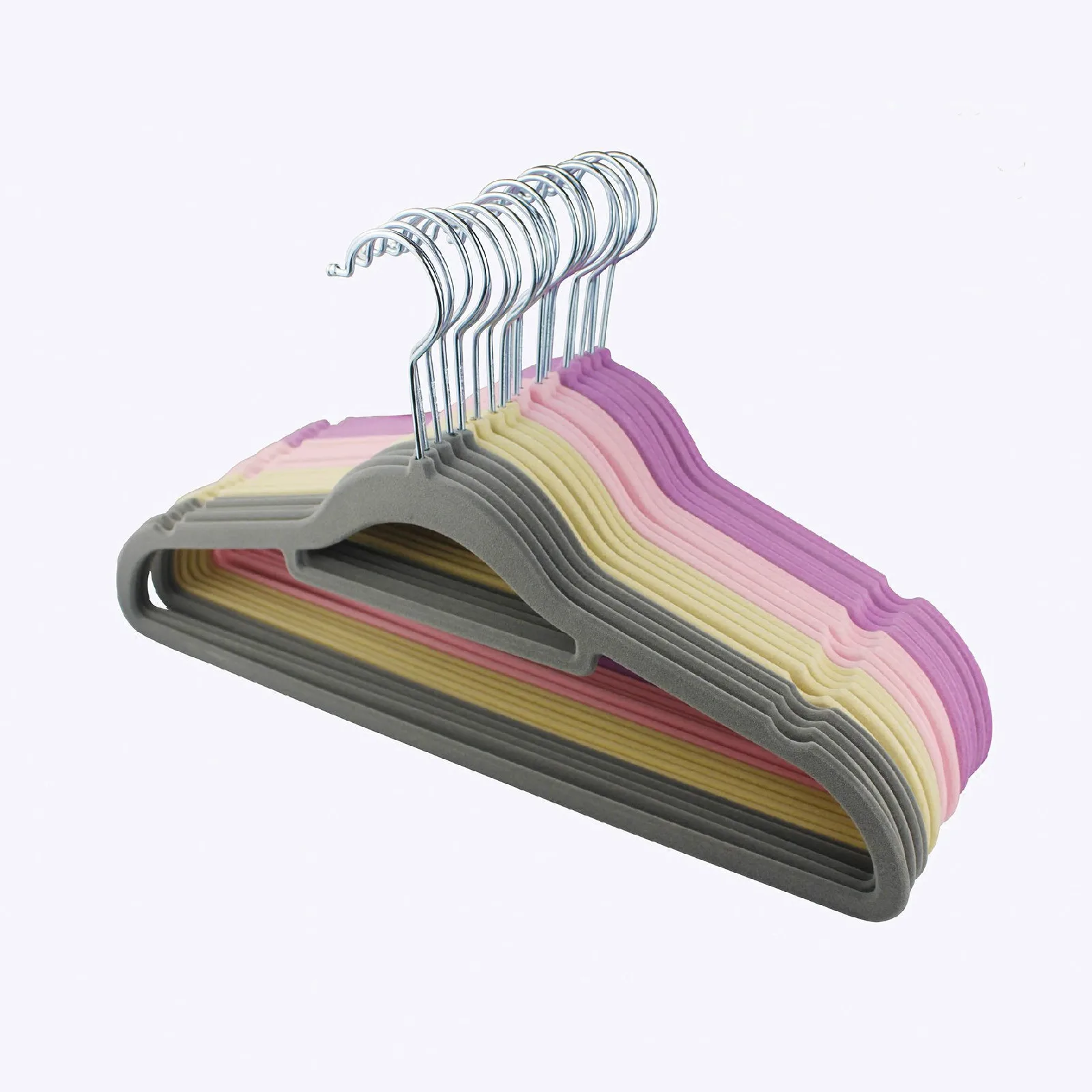 Вешалки для одежды вешалки брюк из флока Нескользящие 20 шт./лот 37/42/45 см
