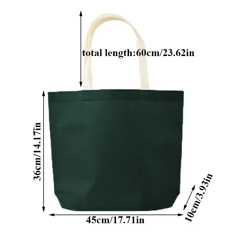 

2021 New Reusable Non Woven Shopping Bag Solid Color Foldable Grocery Convenient Tote Eco-friendly Storage Handbag