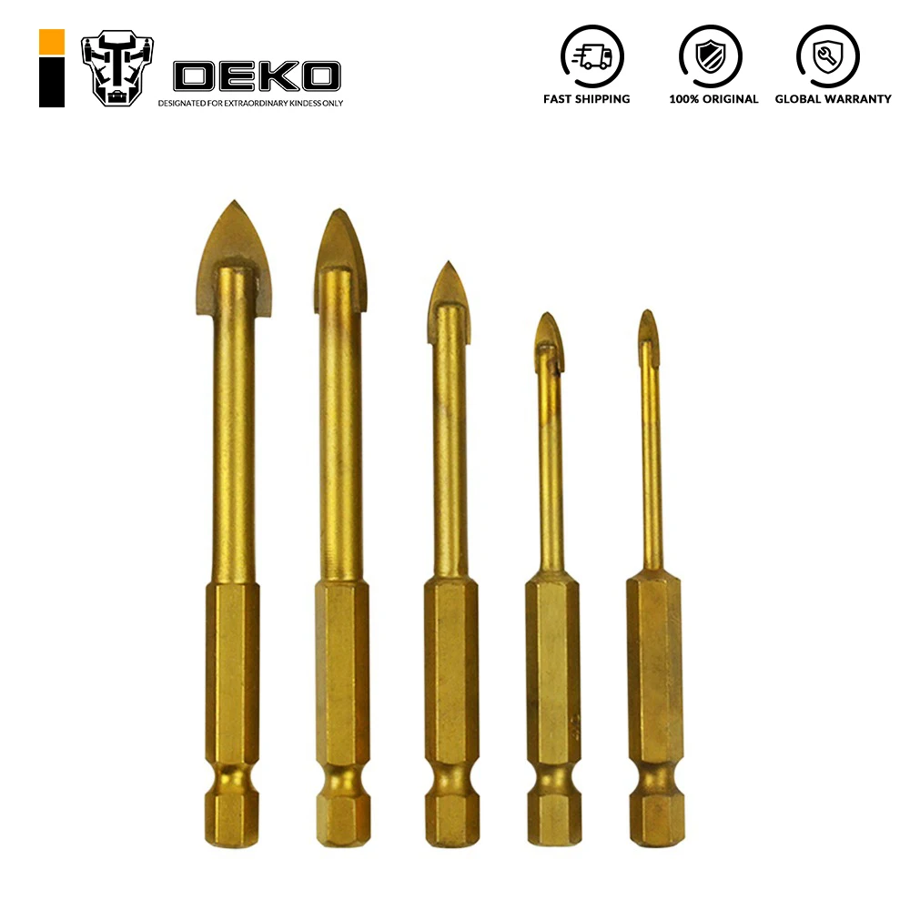 Набор сверл DEKO из карбида вольфрама с шестигранным хвостовиком 1/4 дюйма|drill bit