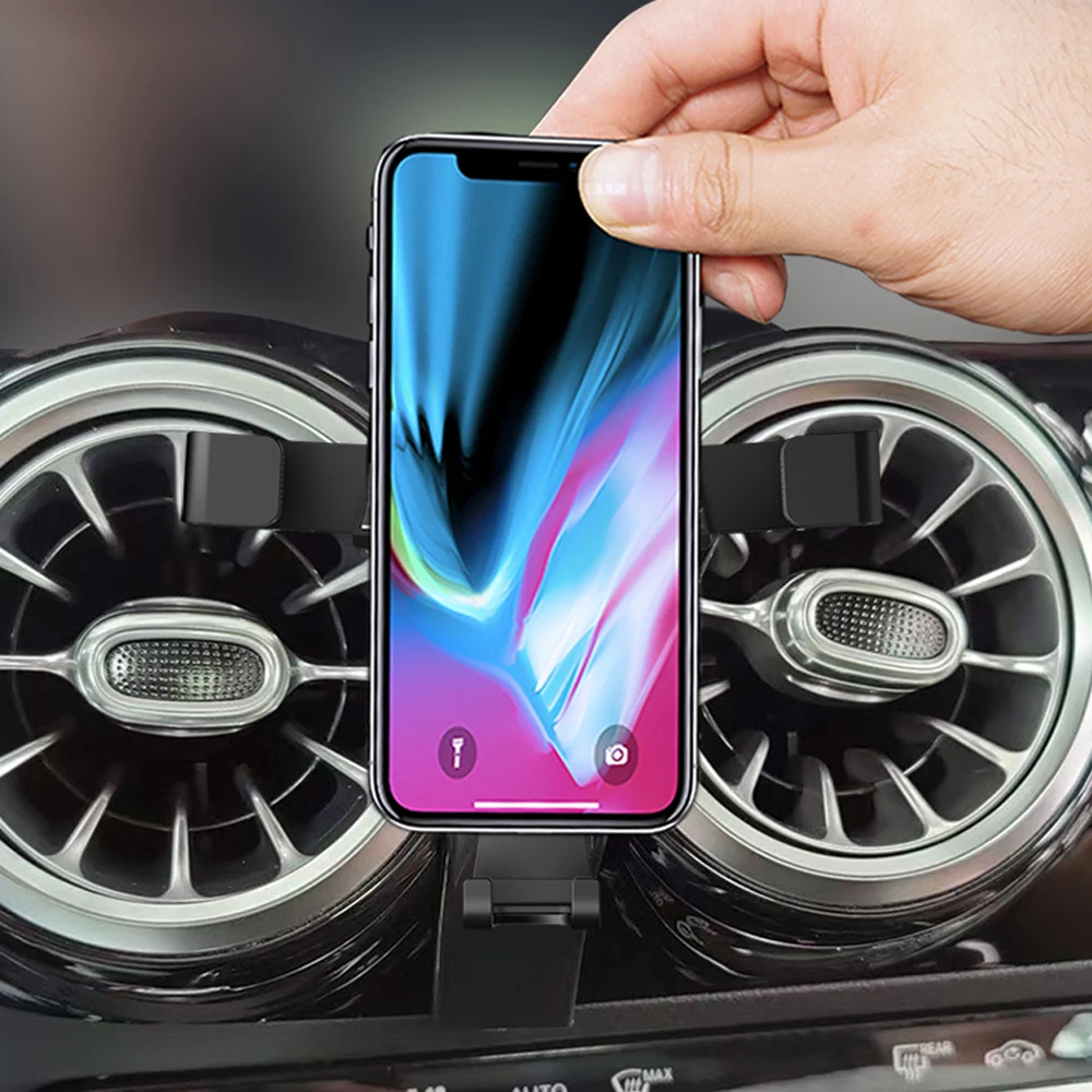 

Car Air Vent Mount Adjustable Phone Holder Mobile Phone Cradle Smartphone Bracket for Mercedes-Benz GLA / B Class 2020 2021