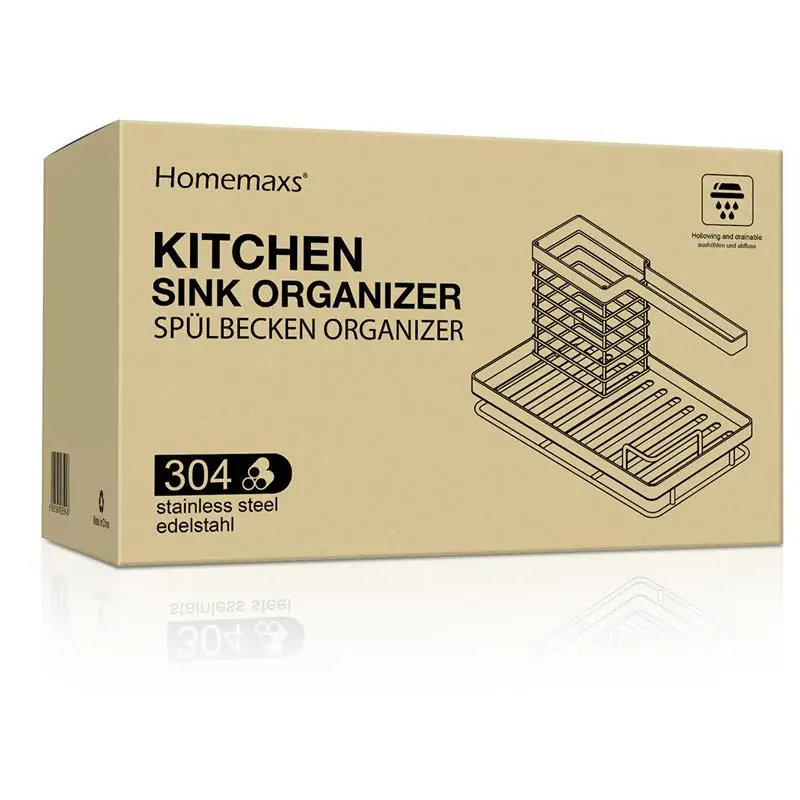 Органайзер для кухонной раковины держатель посуды из нержавеющей стали
