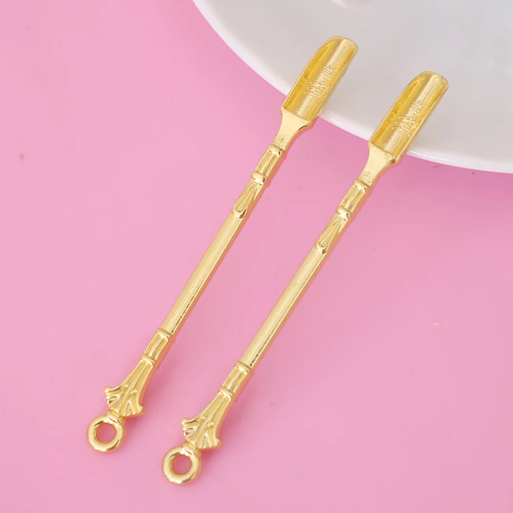 Alloy Mini Smoke Spoon Identify Smell Taste Tea Spoon Materials Pendant Decor Easy To Carry Tobacco Pot Accessories