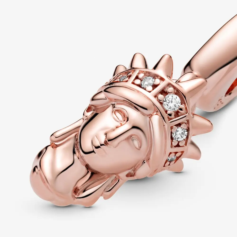 

Genuine 2020 New 925 Sterling Silver New York Statue of Liberty Dangle Charm Beads Fit Original Pandora Bracelet DIY Jewelry