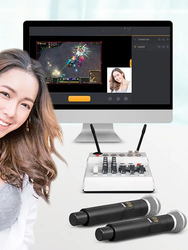 Беспроводной аудио микшер UHF Bluetooth USB DJ звуковая микшерная консоль для дома студии