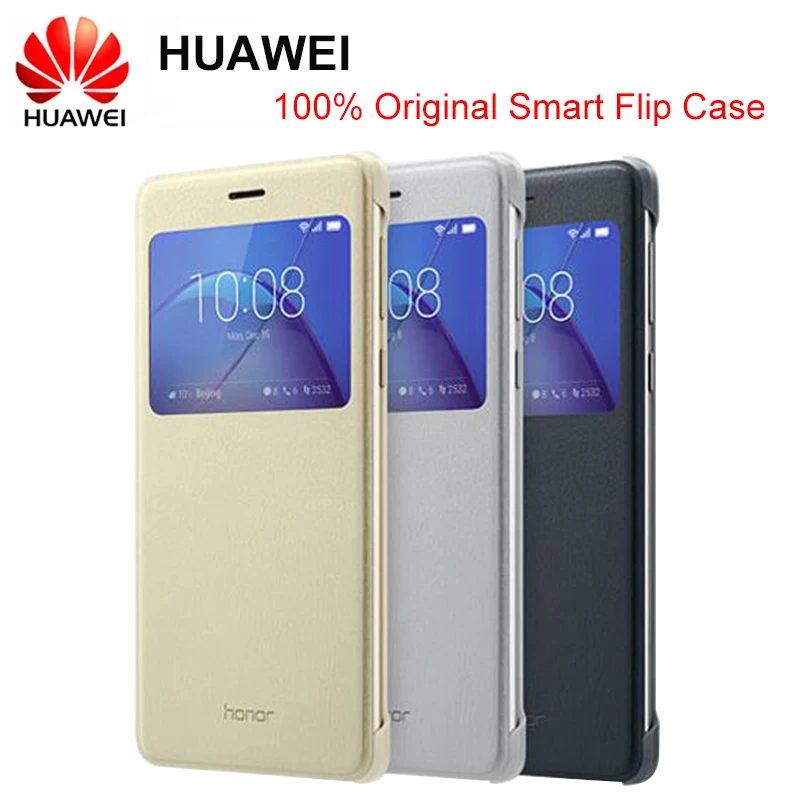 Оригинальный умный кожаный флип-чехол для HUAWEI Honor 6x GR5 2017 Mate 9 lite Φ L22 L21 | Мобильные