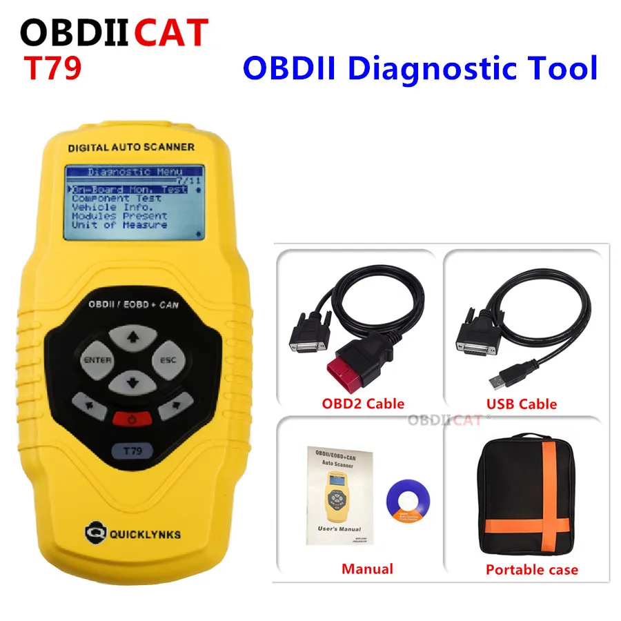 

OBDIICAT Quicklynks T79 Highend Diagnostic Scan Tool OBDII Auto Scanner T 79 Code Reader Diagnostic Scanner