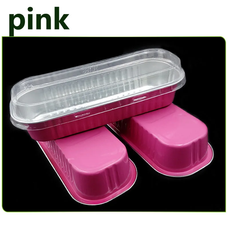 pink 50 набор алюминиевой фольги формы для выпечки утолщенные контейнеры для закусок для булочек, кексов держатель посуды упаковка icecream контейнер для тортов - Цвет: pink