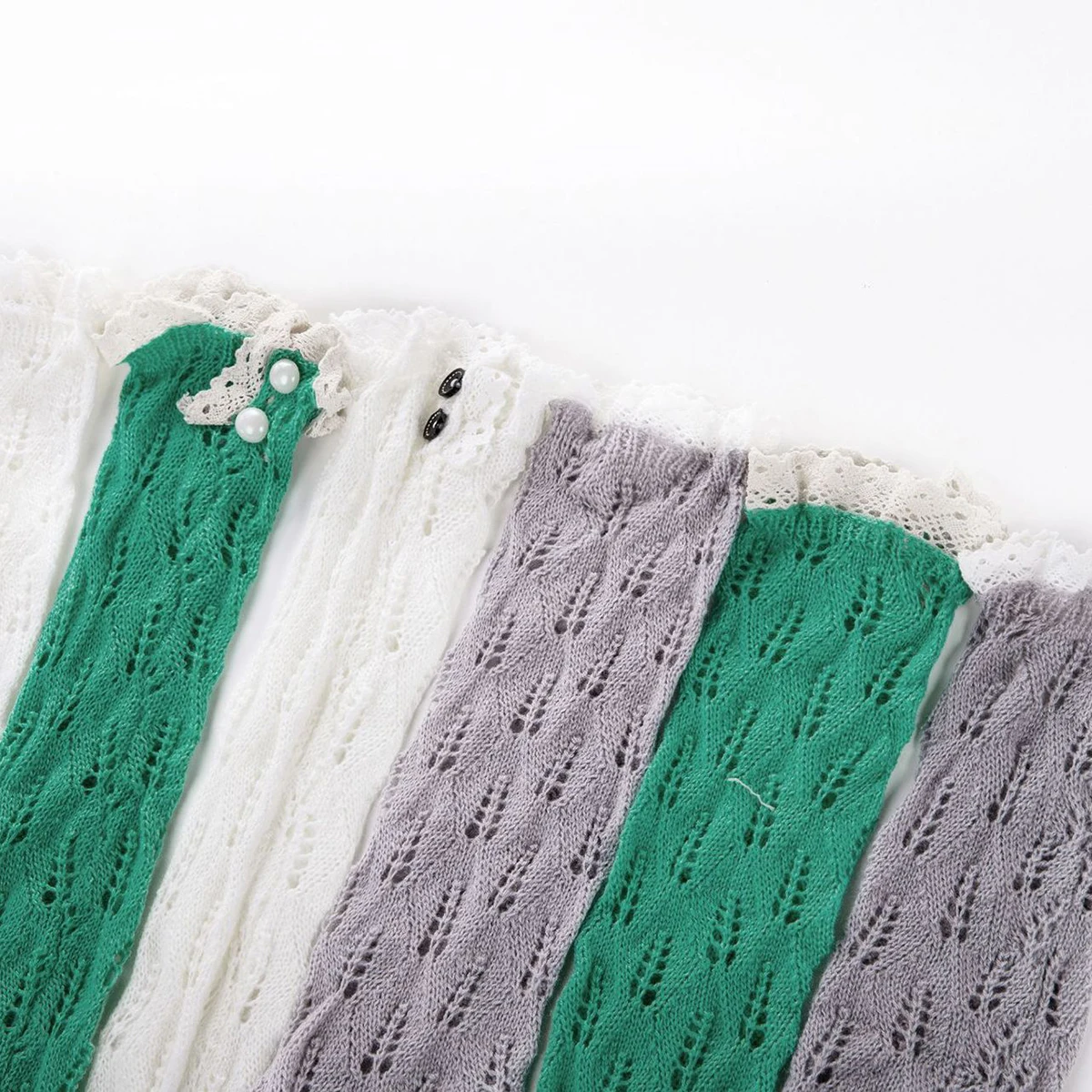 

Winter Autumn warm 1Pair Women Girls Long Winter Warm Leg Warmers Socks Lace Knee High Knit Lovely Girl Knitting Long Socks