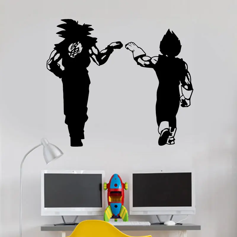 Dragon Ball Z (DBZ) Goku и Vegeta FIST BUMP аниме наклейка поверхности домашний мальчик спальня