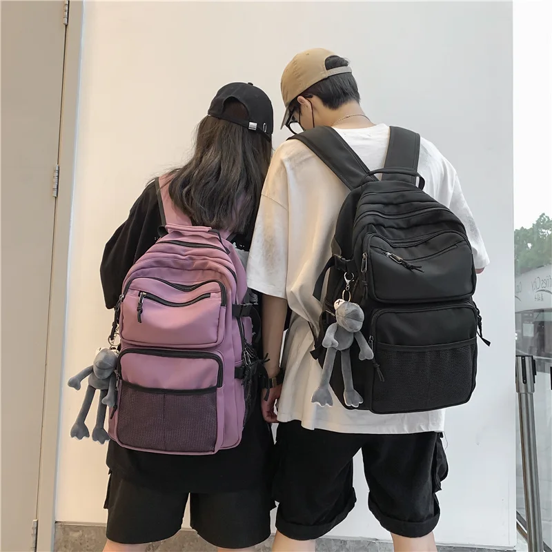 Tiptoegirls Mesh Pockets Nylon Travel Backpack Fashion Lady Laptop Bag College Schoolbag Frog Pendant Leisure | Багаж и сумки