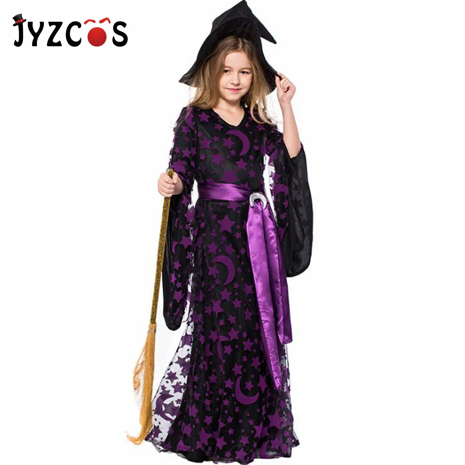 JYZCOS костюм ведьмы для детей косплей дети Хэллоуин Аниме Akatsuki сценическое женское