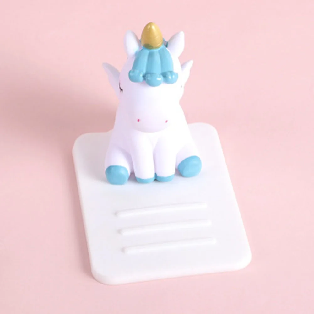 Милый Противоскользящий телефон с единорогом подставка держатель для телефона