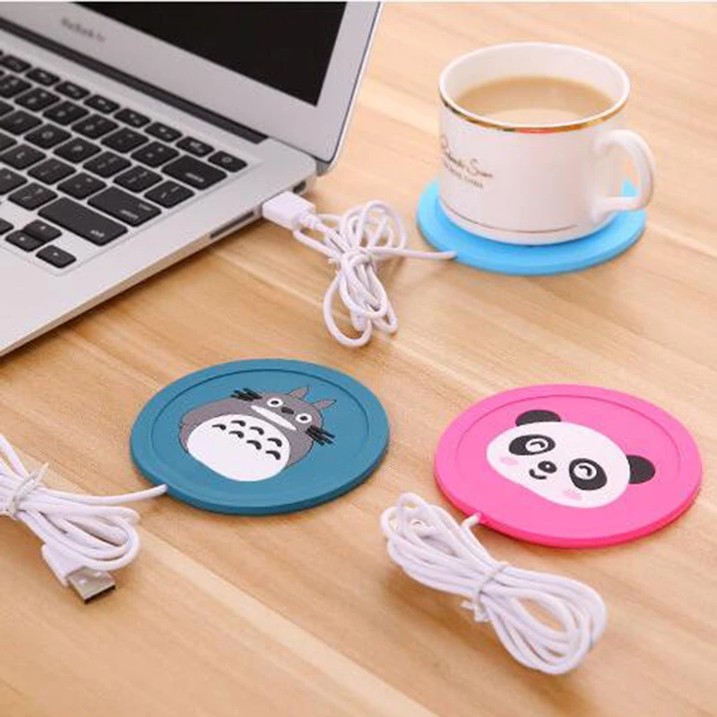 

USB Warmer Gadget Cartoon Silicone thin Cup-Pad Coffee Tea Drink usb Heater Tray Mug Pad nice Gift