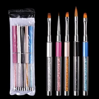 new nail liner brush nail brushes acrylic uv gel nail paint flower drawing brush manicure tool for nail art design5 styles