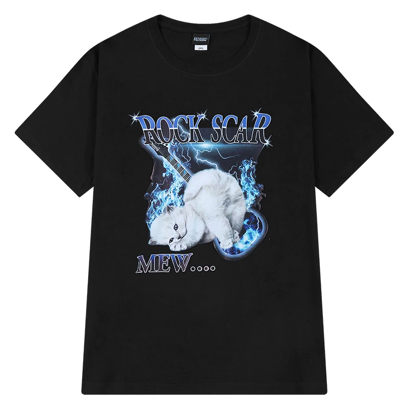 Забавная футболка с рисунком стоящего мема 3D котом мужские предварительно