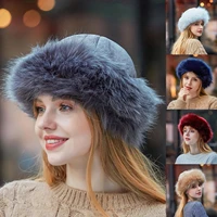 women fur bomber hats winter genuine fox fur cap luxurious quality winter hat elastic warm soft fluffy natural fur hat